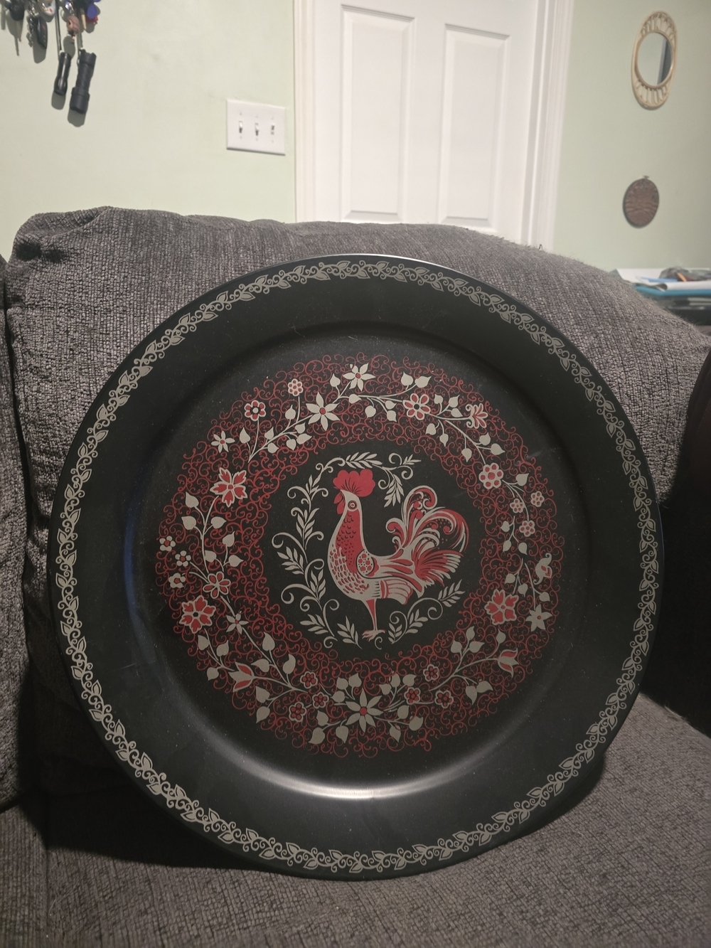 Toleware | Vintage 19" Rooster Tray